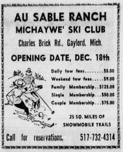 Au Sable Ranch and Ski Resort (Au Sable Ski Ranch) - Vintage Ad (newer photo)